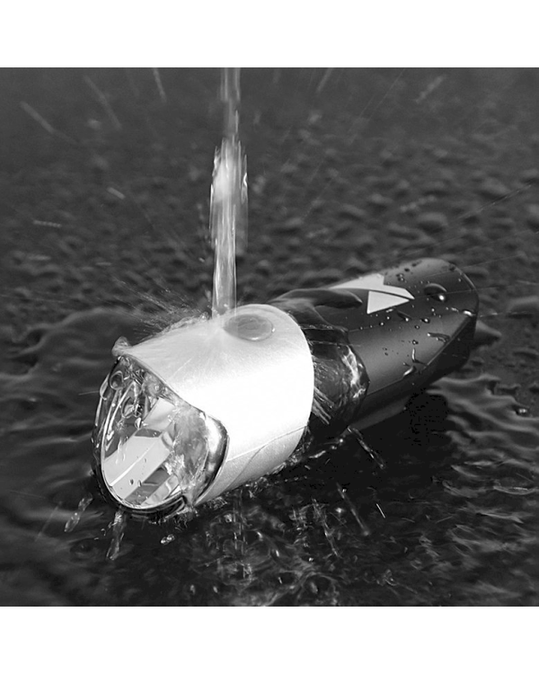 Wozinsky передний велосипедный фонарик с USB зарядом черный - серебряный