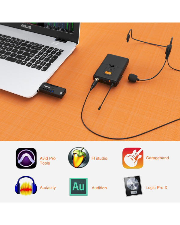 Беспроводной микрофон Fifine K031B для блогов / подкастов / стримов / телефонов / ПК черный