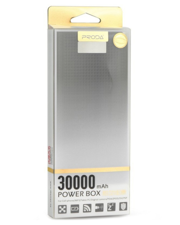 Proda PPL-14 Портативный аккумулятор 30000 mAh / 2.1A Черный