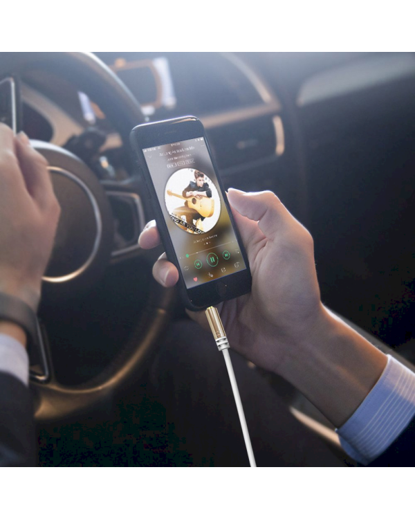 Dudao angled cable AUX mini jack 3.5mm 1m cable white (L11 white)