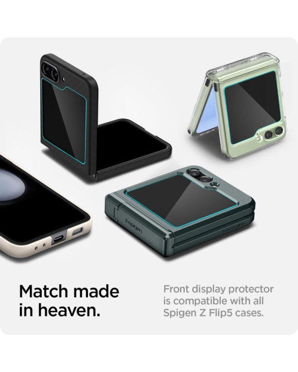 Закаленное стекло Spigen для Samsung Galaxy Z Flip 5 | 2 шт | прозрачное