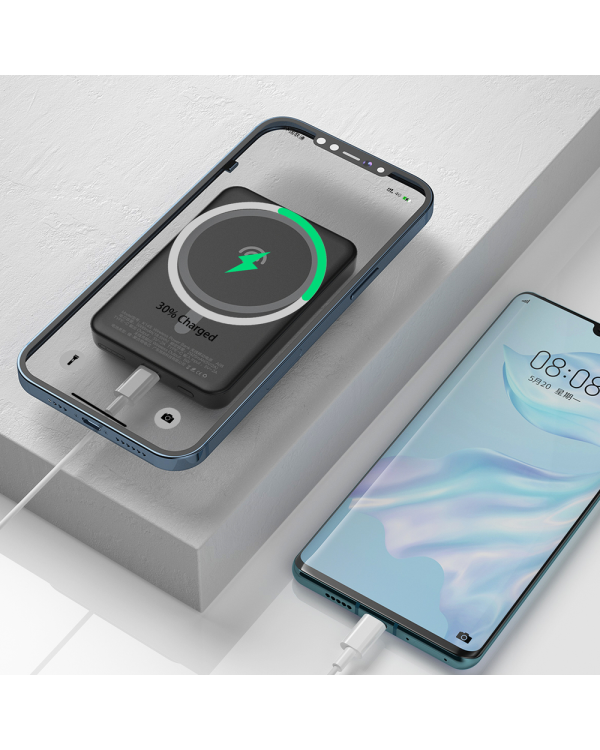 Dudao wireless magsafe power bank 5000mAh black (K14S)