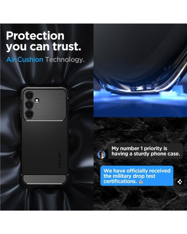 Spigen Rugged Armor case for Samsung Galaxy A25 5G - matte black