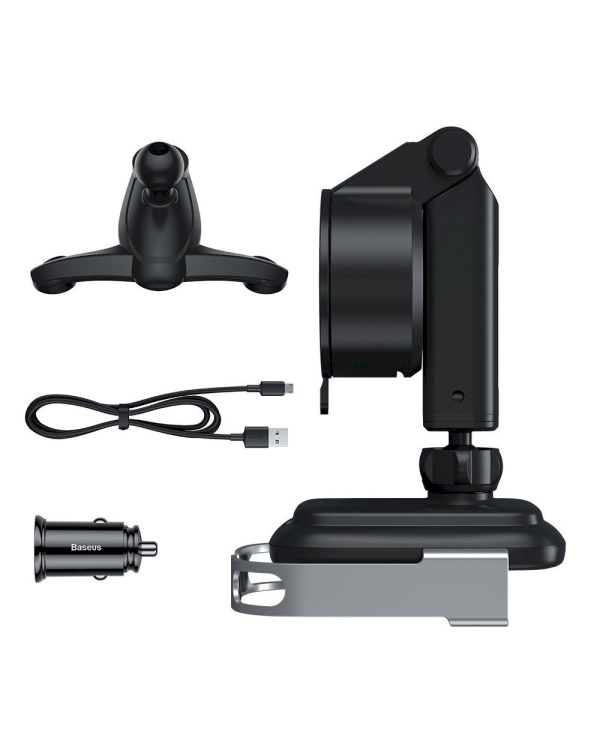 Baseus inAuto WXHW01-B01 Держатель для устройств 10W / QI / 2A /  Sensor Серебряный