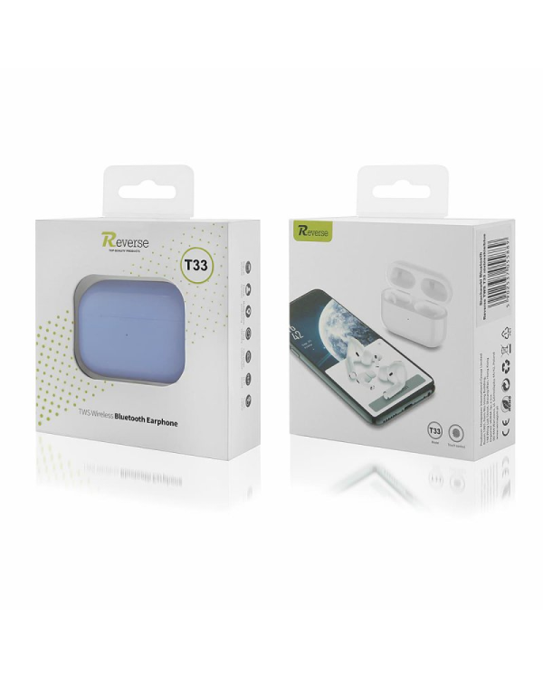 Reverse T33 Беспроводные наушники с микрофоном синие