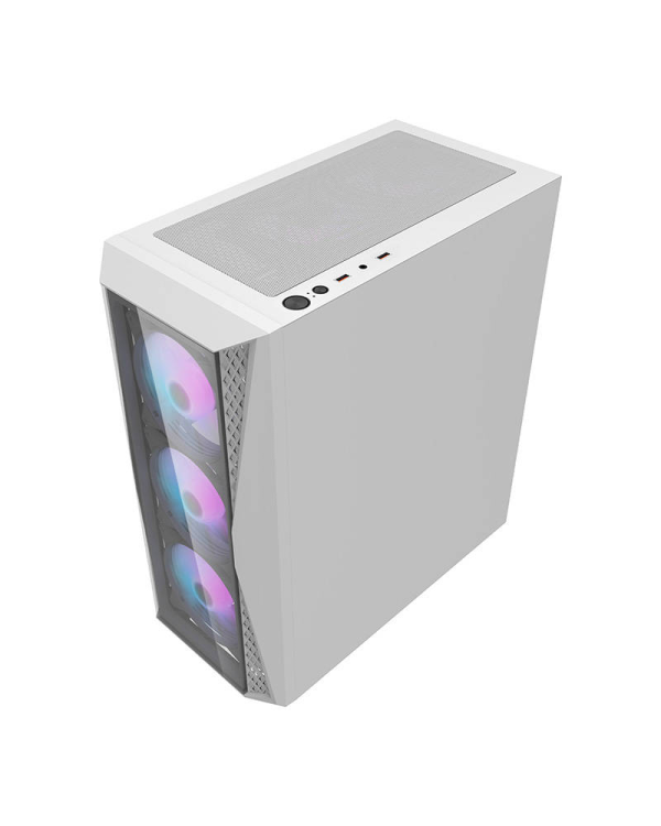 Компьютерный корпус Darkflash DK352 Plus с 4 вентиляторами (черно-белый)