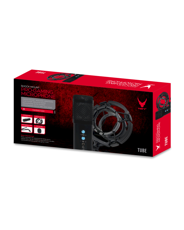 Varr Tube Микрофон Для Игр / Трансляций / Подкастов Черный + Держатель, Поп фильтр