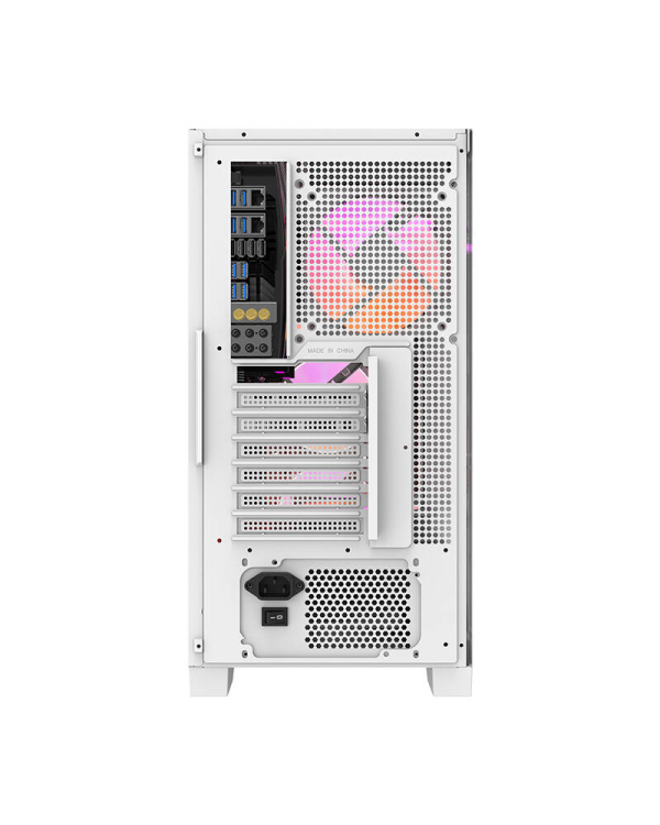 Компьютерный корпус Darkflash DRX70 GLASS + 4 вентилятора RGB (белый)