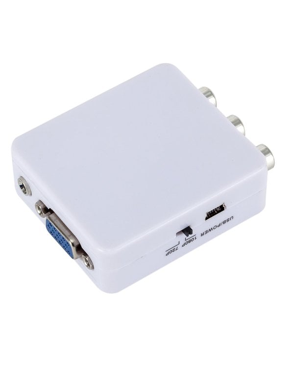 Fusion преобразователь сигнала RCA на  VGA (+ Аудио) Белый