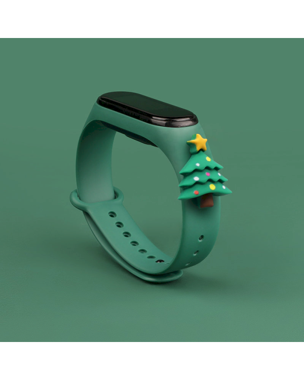 Fusion Xmas Christmas Tree ремешок для часов Xiaomi Mi Band 3 / 4 зеленый