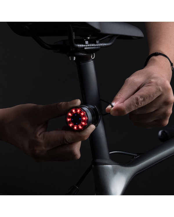 Wozinsky светодиодный задний велосипедный фонарь с микро USB красный свет 5 режимов черный (WRBLB2)