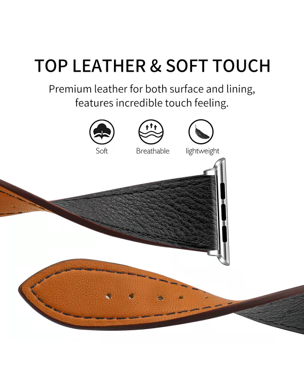 Кожаный ремешок Fusion для Apple Watch 38/40 мм черный