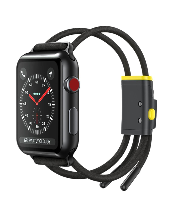Baseus Регулируемый спортивный ремешок Let`s Go для Apple Watch 3|4|5|6|SE 38|40 мм (LBAPWA4-AGY) Серо-желтый