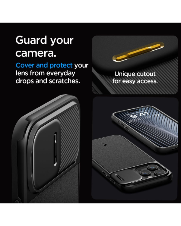 SPIGEN OPTIK ARMOR MAGSAFE IPHONE 15 PRO ЧЕРНЫЙ