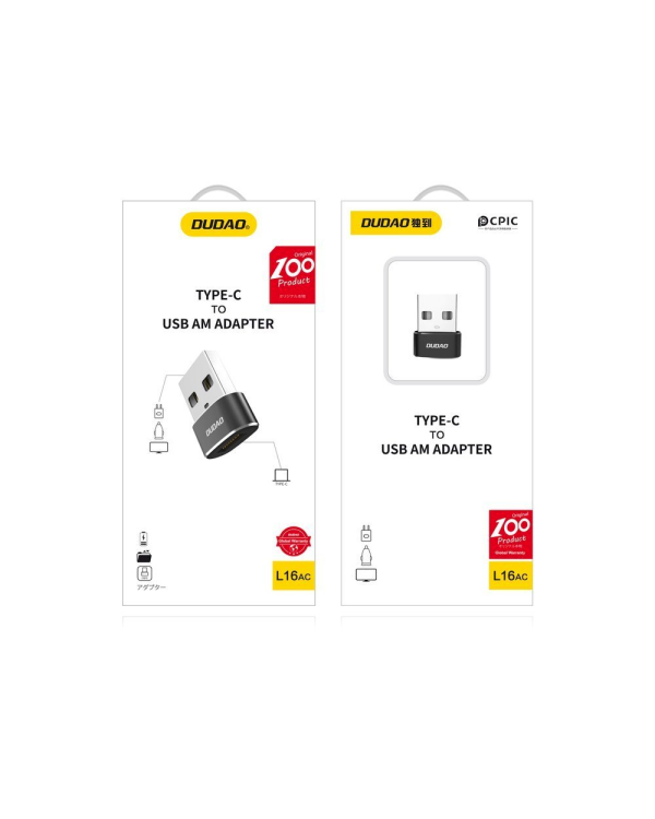 Dudao adapter USB Type-C to USB adapter black (L16AC black)