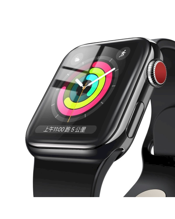 Baseus 5D SGAPWA4-E01 Защитное стекло для экрана Apple Watch 1 / 2 / 3 38 mm черное