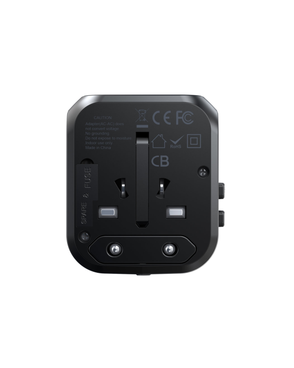 Choetech Fast Universal GaN USB Travel Charger Type C | 3 x USB-A 30W Power Delivery Black (PD5008-BK)