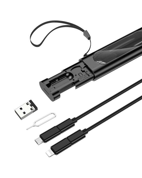 Borofone Seto of 3 adapters + Type C to Type C cable + SIM card needle BU36