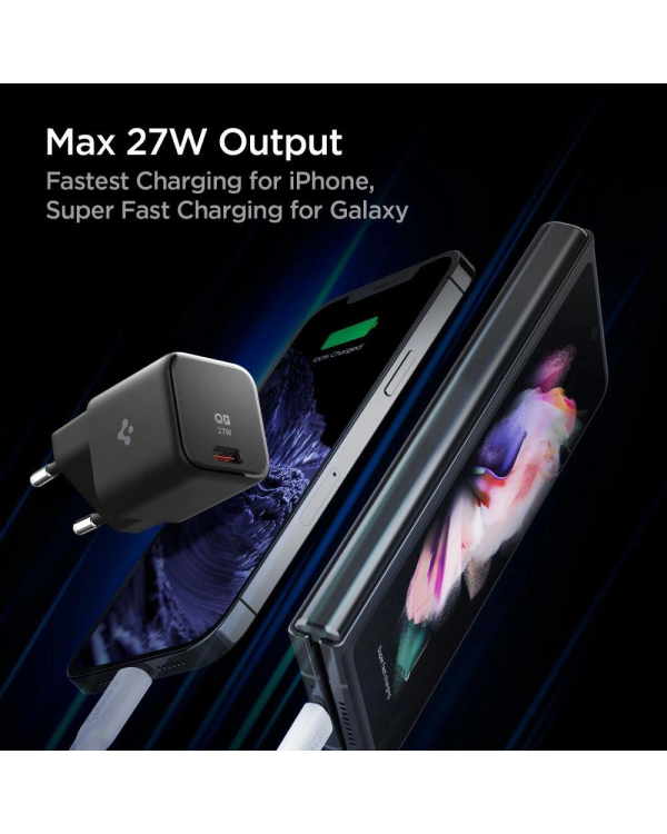 Spigen ArcStation PE2103 UBS-C PD 27W wall charger - black