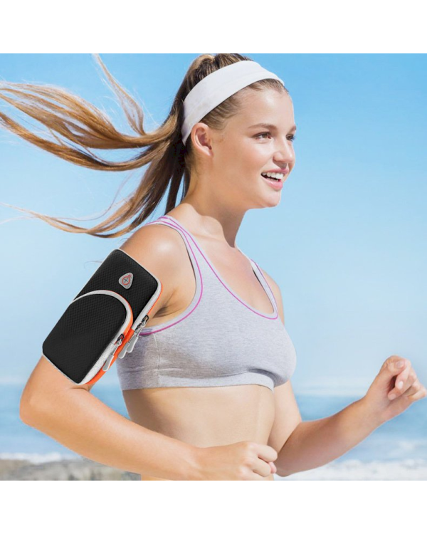 Running armband sports phone band case orange