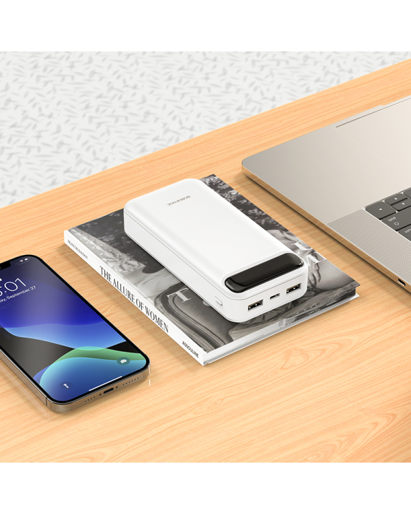 Borofone Power Bank 20000mAh BJ14A Freeway - 2xUSB - white