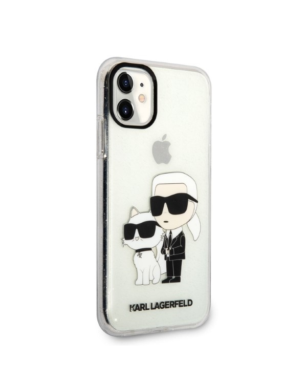 Karl Lagerfeld IML Glitter Karl and Choupette NFT Case для iPhone 11 Прозрачный