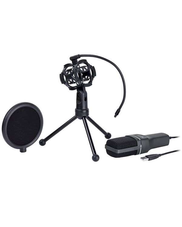 Tracer Digital USB Pro микрофон для игр / трансляций / подкастов + Держатель, Поп фильтр