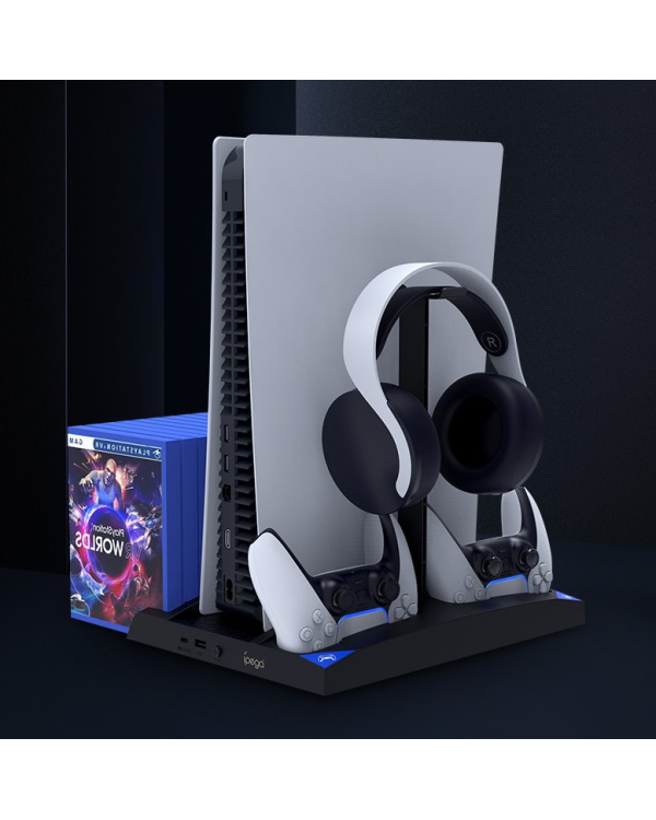 iPega P5013 Charger and Cooling Station for PS5 and PS5 Controller Black