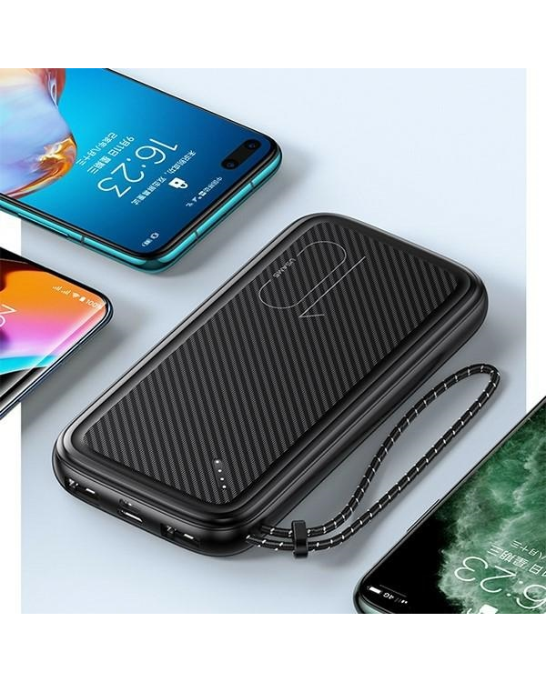 USAMS Powerbank PB56 10000mAh 2xUSB | USB-C | MicroUSB Fast Charge zielony| dark green 10KCD15003 (US-CD150)