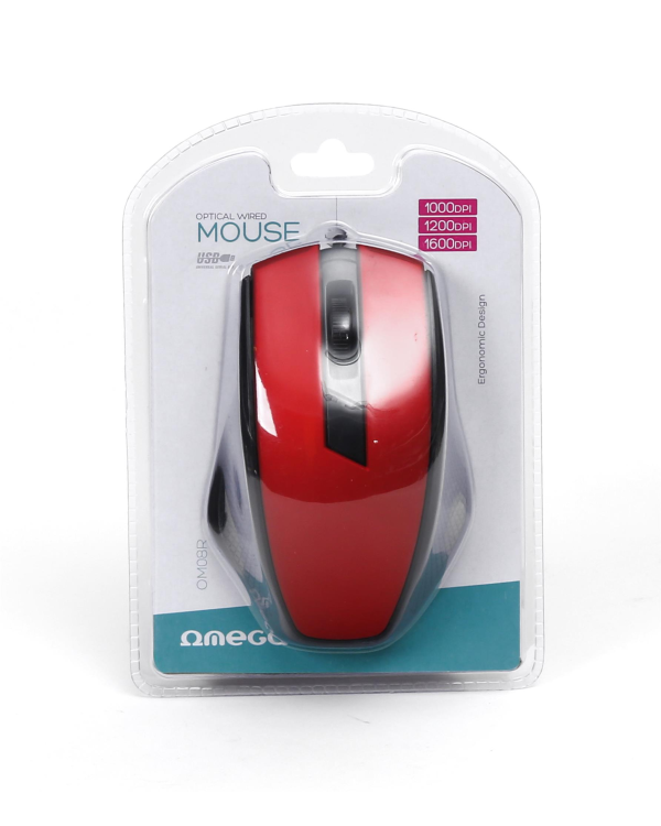 Компьютерная мышь Omega OM08R | 1000 DPI | USB | красная