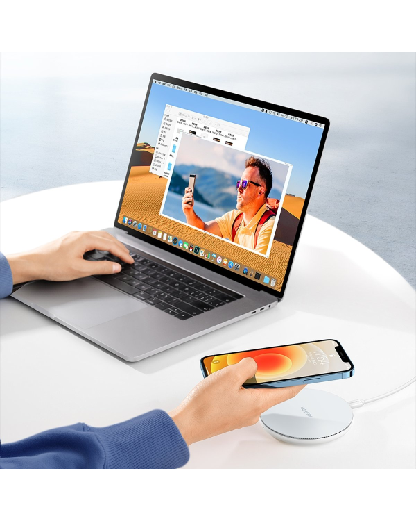 Ugreen 15W Qi wireless charger white (CD191 40122)