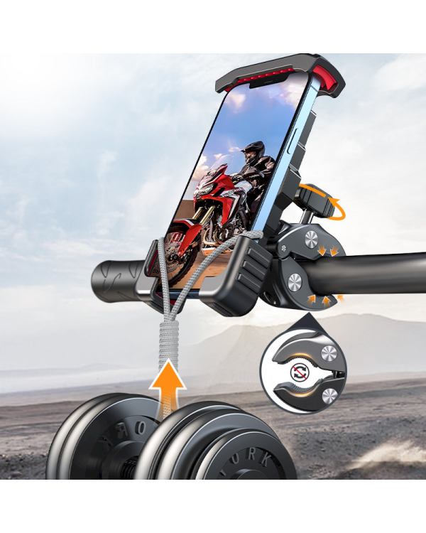 Wozinsky metal bicycle smartphone holder for handlebar black (WBHBK4)