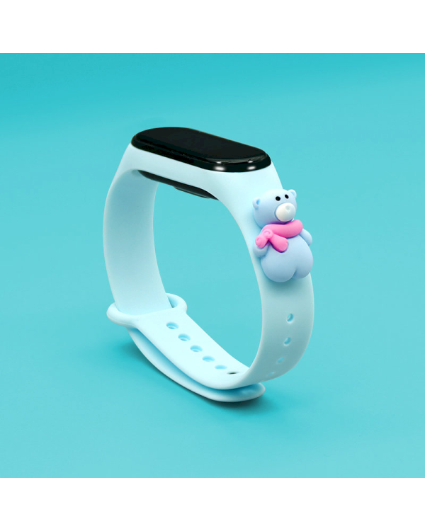 Fusion Xmas Bear ремешок для часов Xiaomi Mi Band 3 / 4 синий