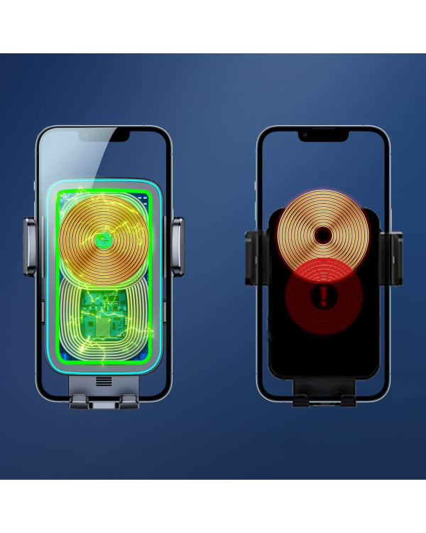 Joyroom JR-ZS246 Dual-Coil Wireless Car Charger Holder (Air Vent)-Black