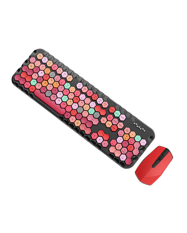 Wireless keyboard + mouse set MOFII Honey Plus 2.4G (black&red)