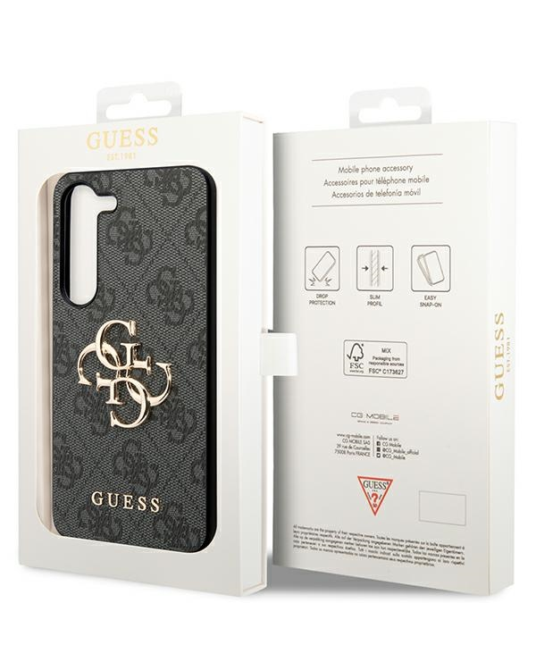 Guess GUHCS24S4GMGGR S24 S921 czarny|black hardcase 4G Big Metal Logo