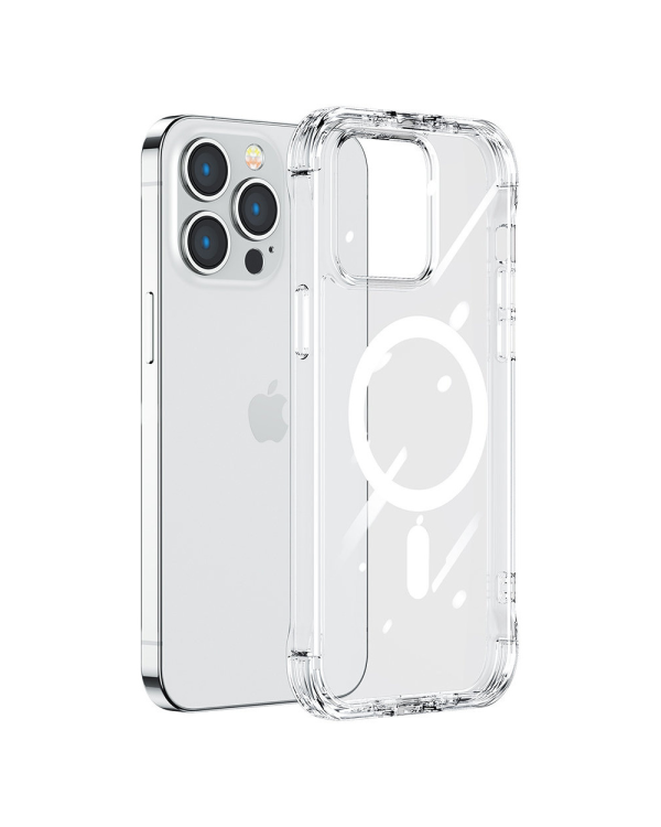 Joyroom JR-14H5 transparent magnetic defender case for Apple iPhone 14 6.1 " with hooks stand (MagSafe Compatible)