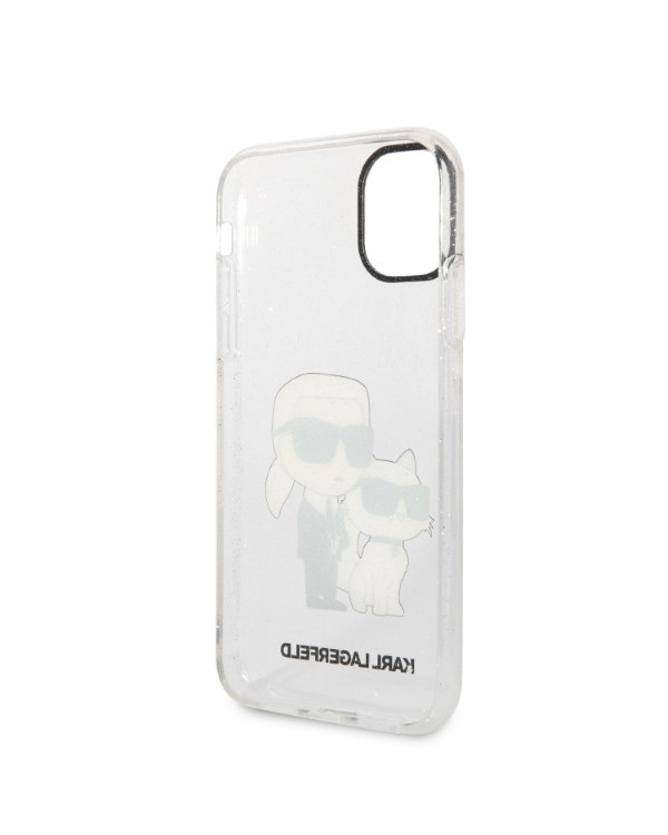 Karl Lagerfeld IML Glitter Karl and Choupette NFT Case для iPhone 11 Прозрачный