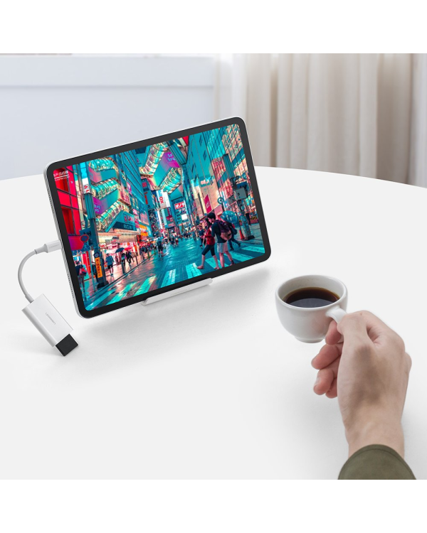 Ugreen memory card reader OTG SD 4.0 | micro SD (TF) 4.0 (UHS-II, UHS-2 - 280 MBps) to USB Type C 3.2 Gen 1 white (CM265 60724)