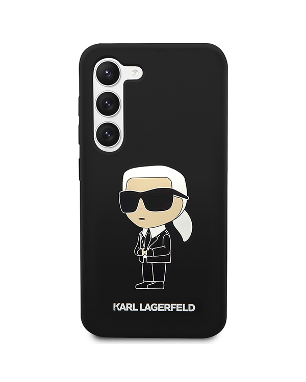 Karl Lagerfeld KLHCS23SSNIKBCK S23 S911 hardcase czarny|black Silicone Ikonik