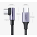 Ugreen angled cable USB Type C - USB Type C Power Delivery 60 W 20 V 3 A 1 m black-gray cable (US255 50123)