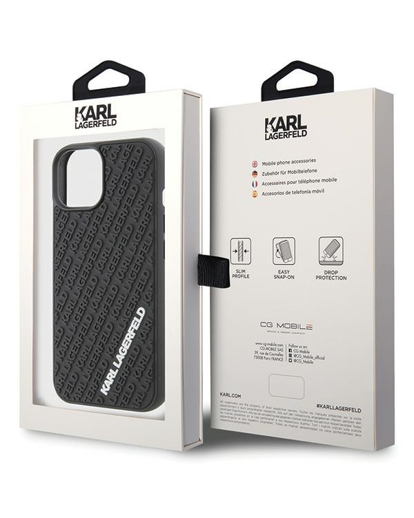 Karl Lagerfeld KLHCP15S3DMKRLK iPhone 15 6.1" czarny|black hardcase 3D Rubber Multi Logo