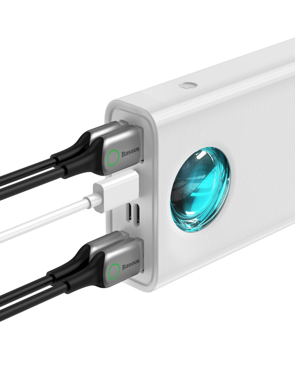 Baseus Amblight PPLG-02 Портативный аккумулятор 30000 mAh / 33W / 12V / 3A Белый