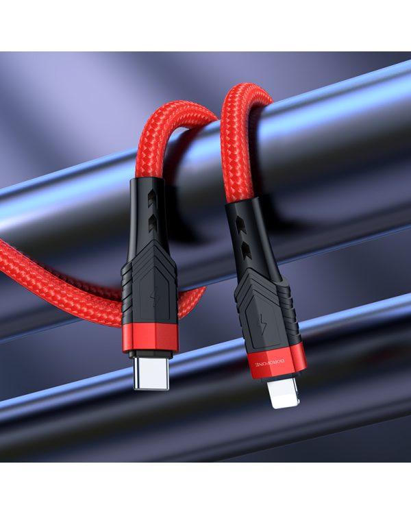 Borofone Cable BU35 Influence - Type C to Lightning - PD 20W 1,2 metres red