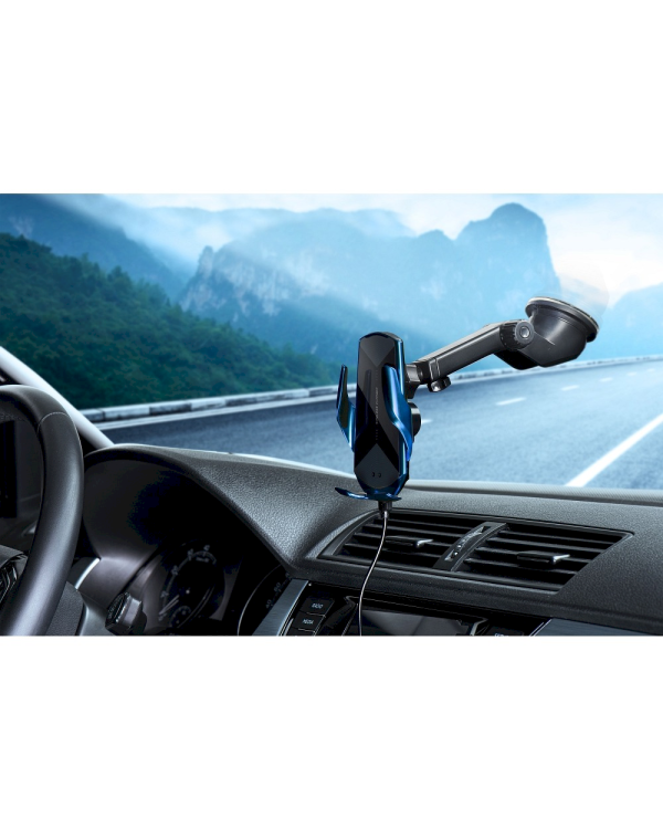 Fusion HS3 Автомобильный держатель с автоматическим датчиком беспроводной зарядки синий