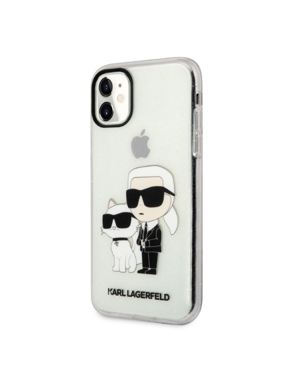 Karl Lagerfeld IML Glitter Karl and Choupette NFT Case для iPhone 11 Прозрачный