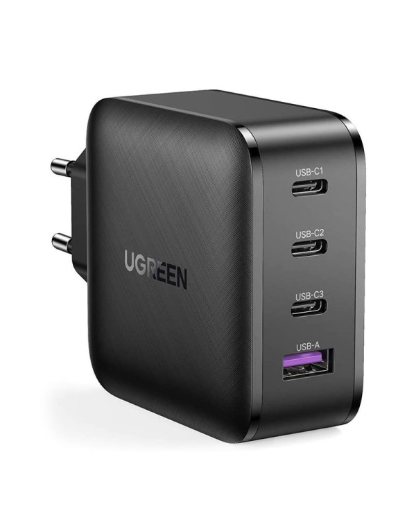 Ugreen fast charger PPS 65W USB / 3x USB Type C QC 3.0 Power Delivery SCP FCP AFC (gallium nitride) сетевое зарядное устройство черное