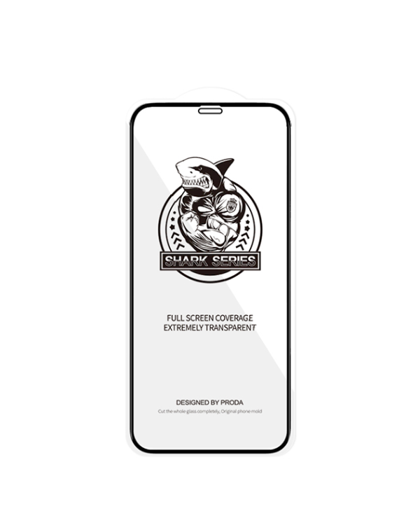Proda Shark Full Glue glass защитное стекло для экрана Apple iPhone 12 / 12 Pro черное