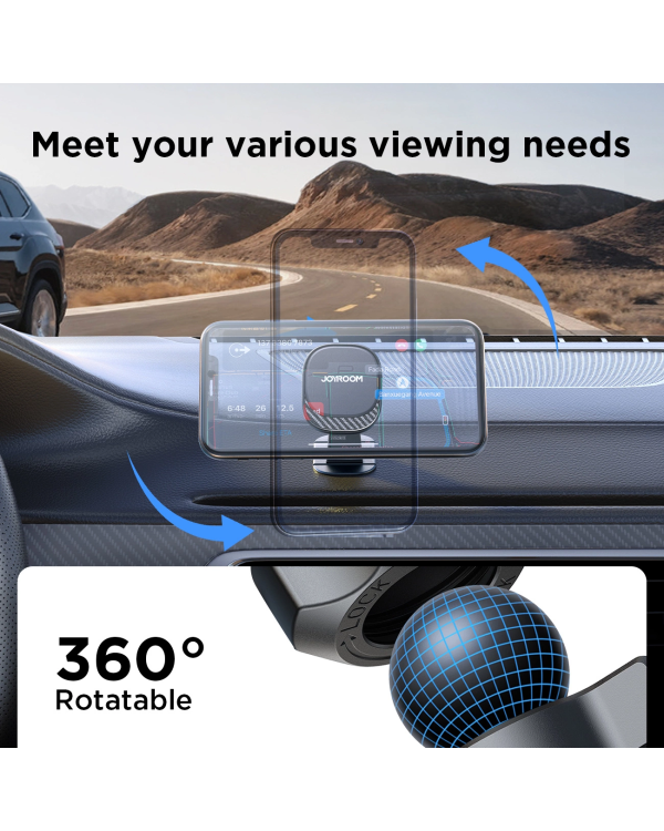 Joyroom JR-ZS400 магнитный автомобильный держатель телефона на приборную панель - черный