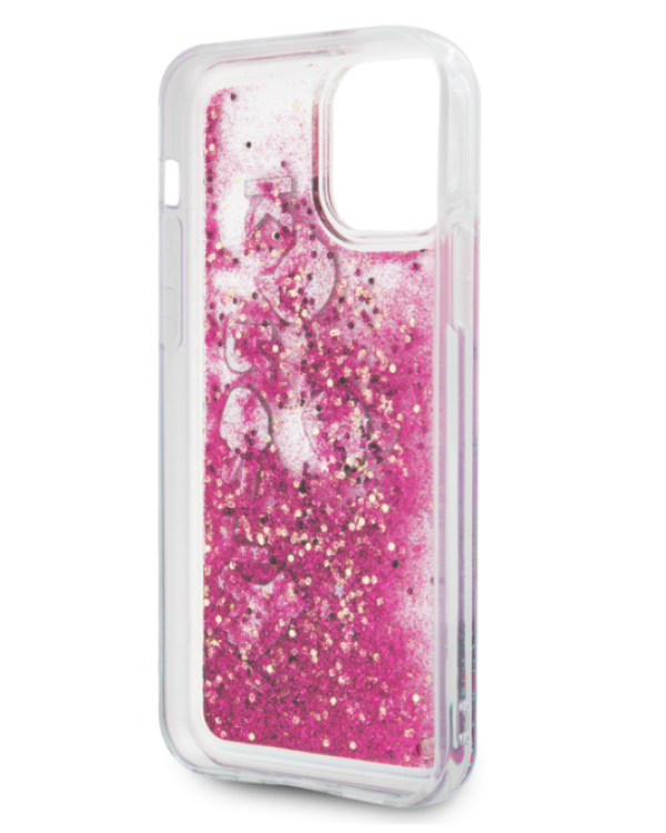 Karl Lagerfeld KLHCP12SROPI Liquid Glitter Charms Cover Чехол для Apple iPhone 12 Mini розовый